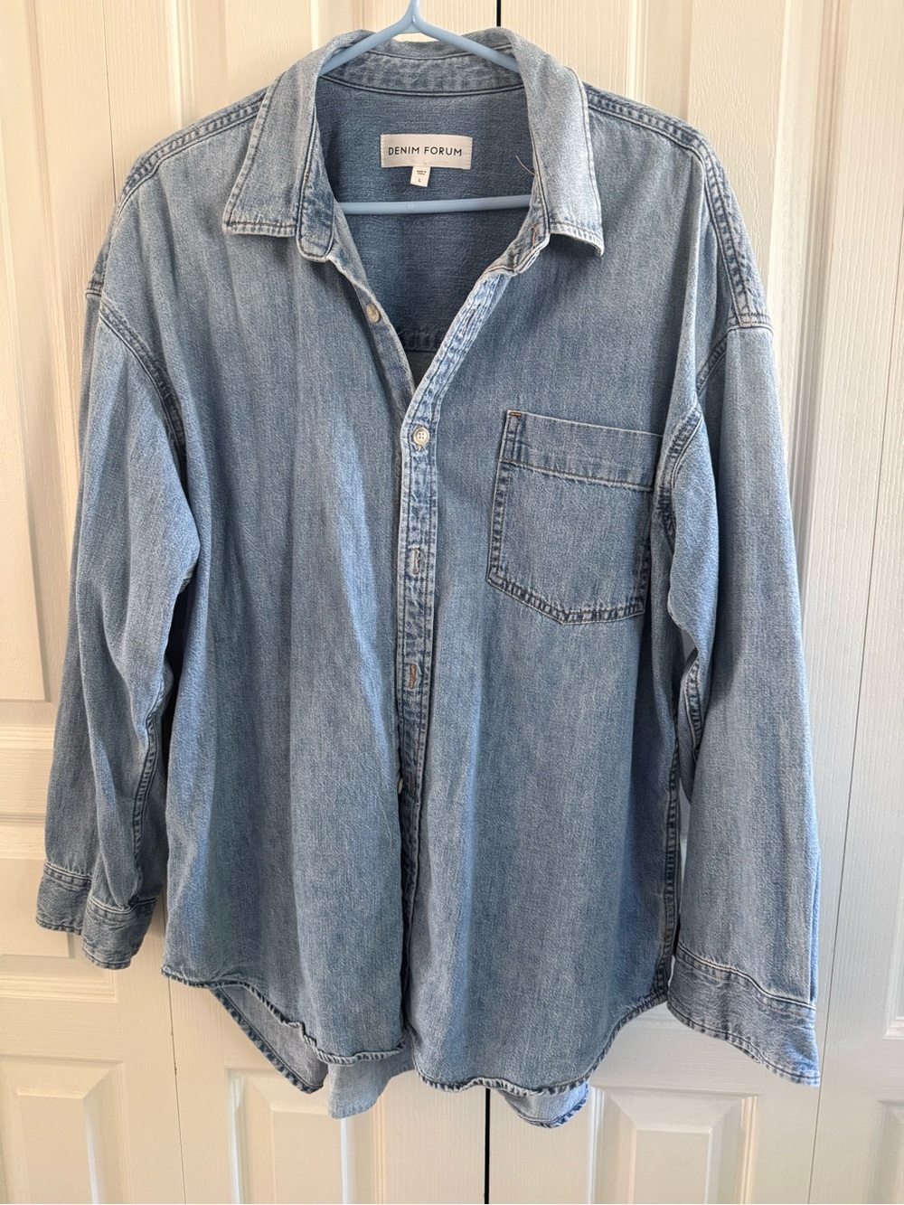 Denim Forum The 80s Comfy Denim Denim Button-Up Shirt